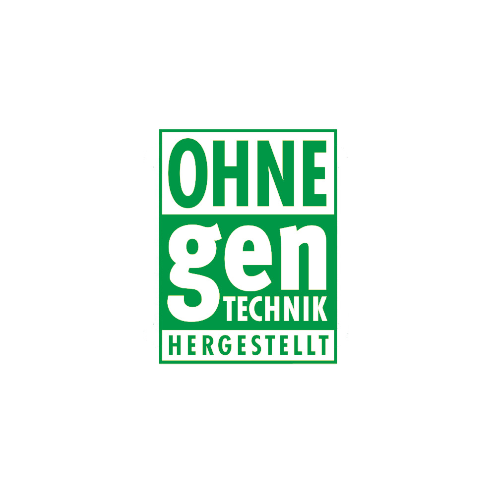 OHNE GEN TECHNIC HERGESTELLT NON-GMO LABEL